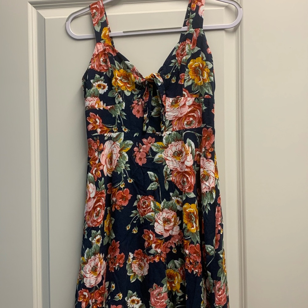 Floral Tie-Front Dress
